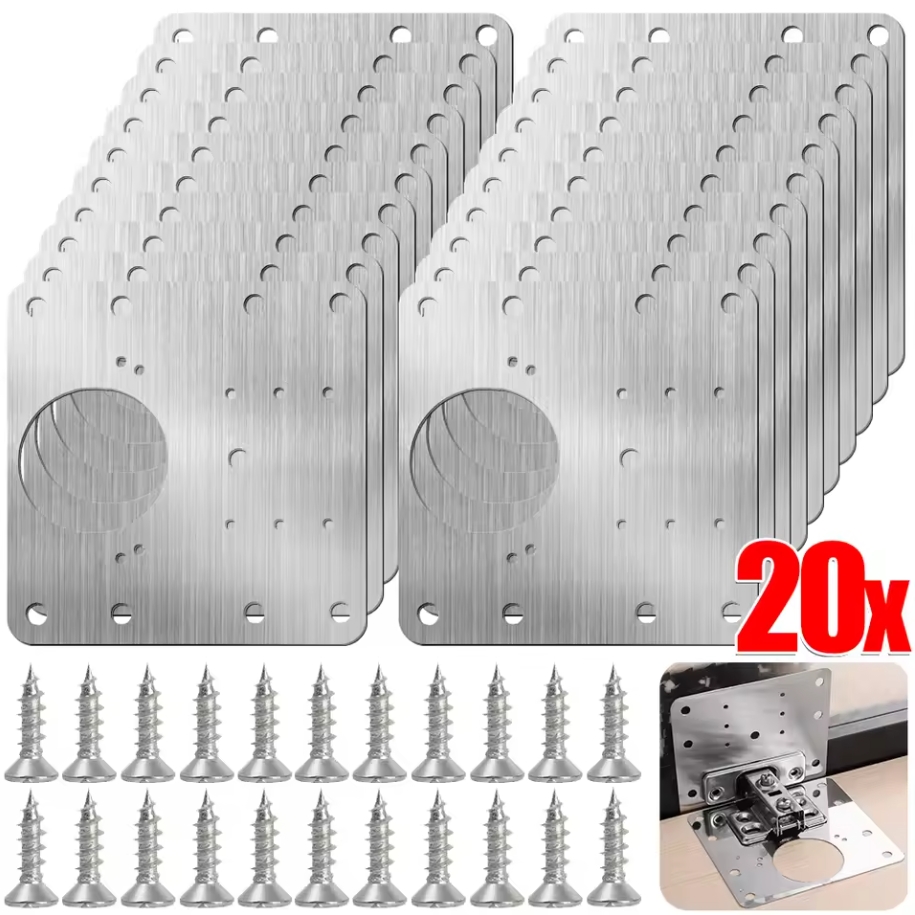 Furniture Hardware Fixing Screws - Kitchen Cabinet Door Hinges Repair Plate
