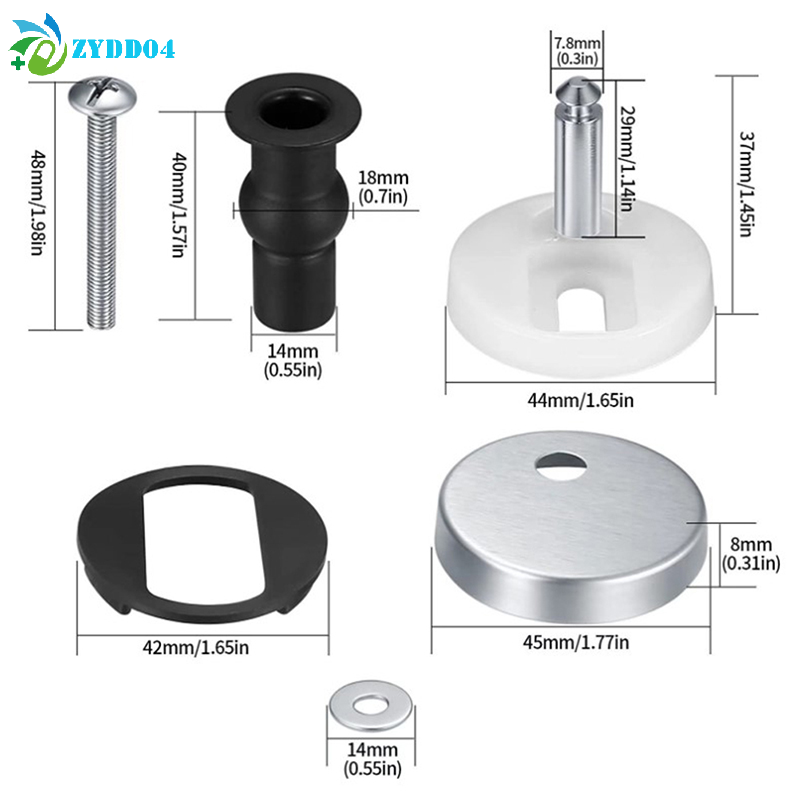 Furniture Hardware Fixing Screws - ●2Pcs Toilet Seat Hinges Top Fix