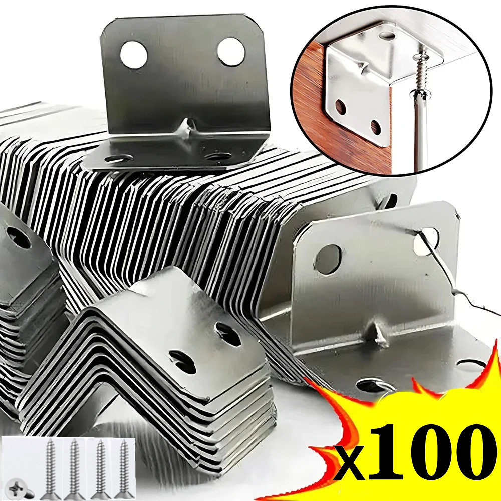 100/20pcs L-shaped Corner Code - Corner Bracket Angle review and price