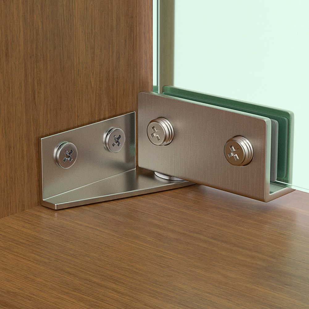 2PCS Non-Porous Glass Door Hin - Furniture Hardware Display review and price