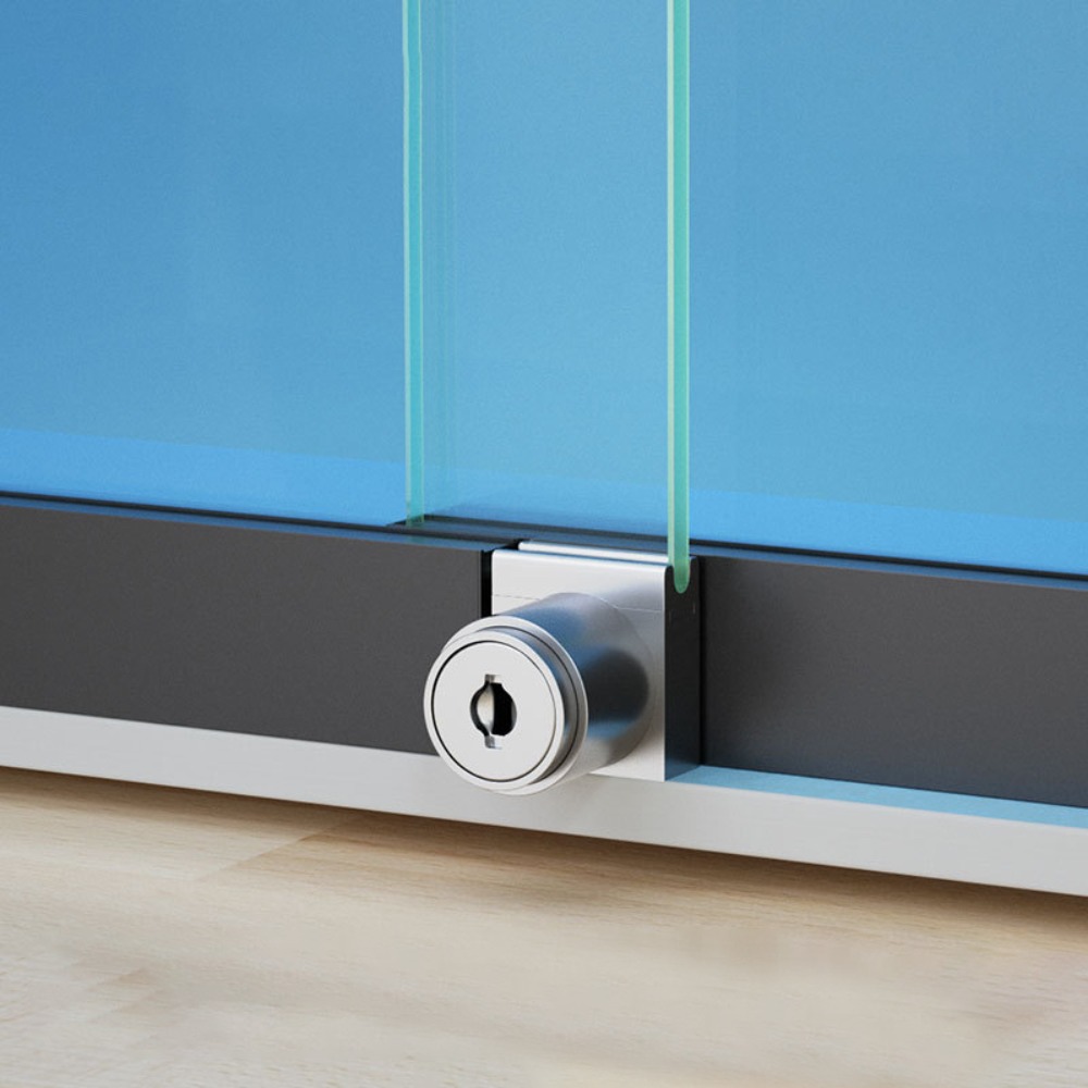 New Zinc Alloy Glass Door Lock - Furniture Hardware Display review and price