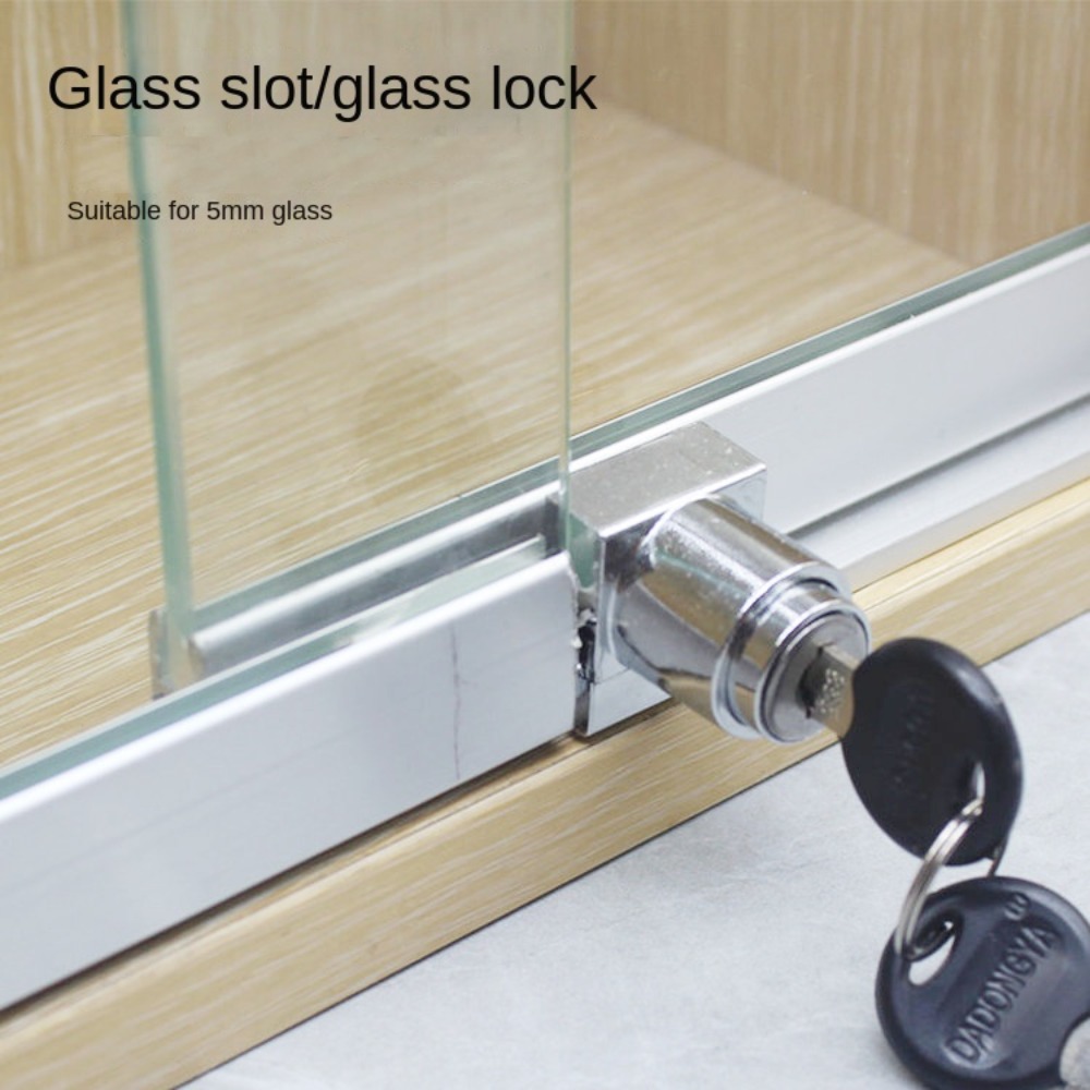 New Zinc Alloy Glass Door Lock - Furniture Hardware Display review and price
