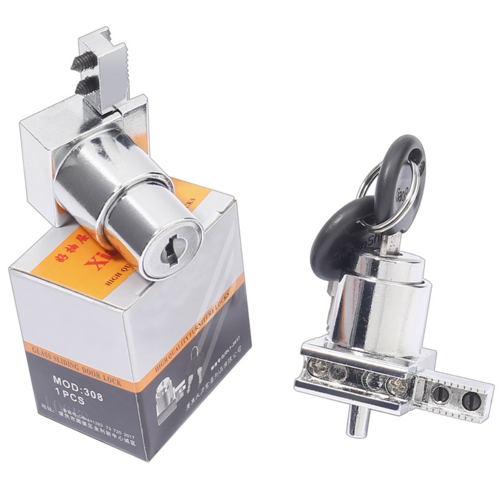 New Zinc Alloy Glass Door Lock - Furniture Hardware Display review and price