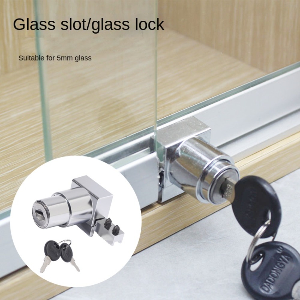 New Zinc Alloy Glass Door Lock - Furniture Hardware Display review and price