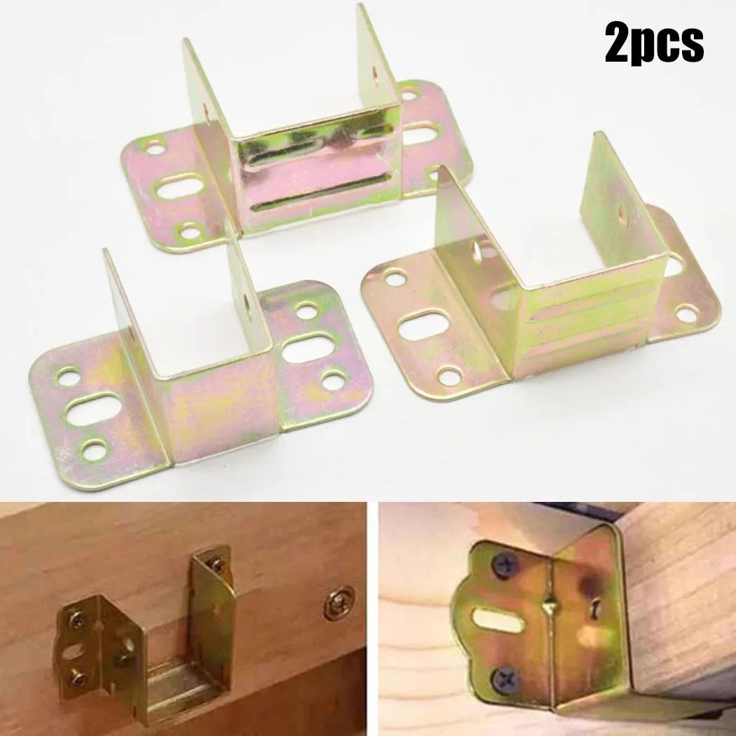 2pcs U Shaped Metal Bed Bracke - Furniture Hardware Hinges review and price