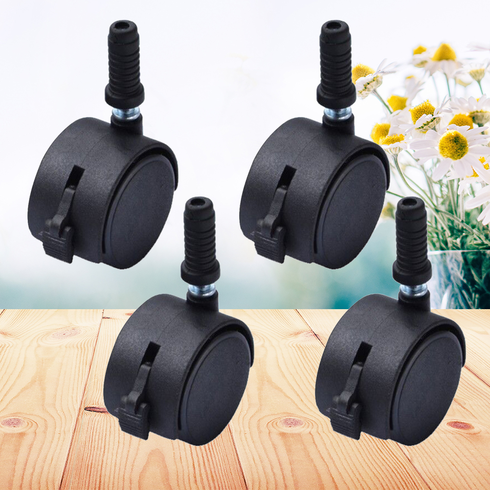 4Pcs Swivel Caster Wheels Blac - Office Furniture Hardware review and price