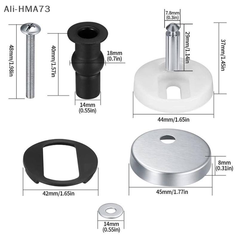 HMA73-2Pcs Toilet Seat Top Fix - Furniture Hardware Hinges review and price
