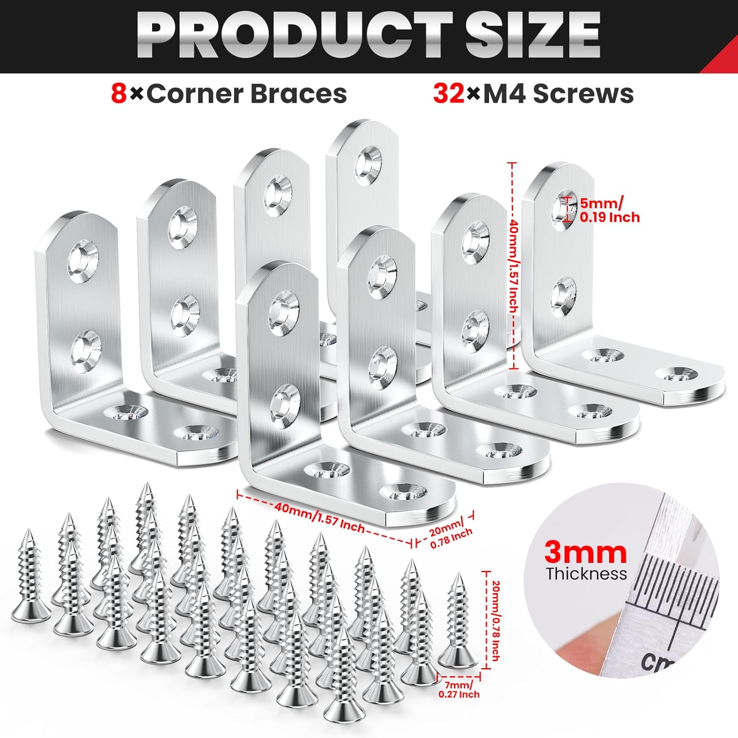 8-Pack Heavy Duty Corner Brace - Corner Bracket Angle review and price