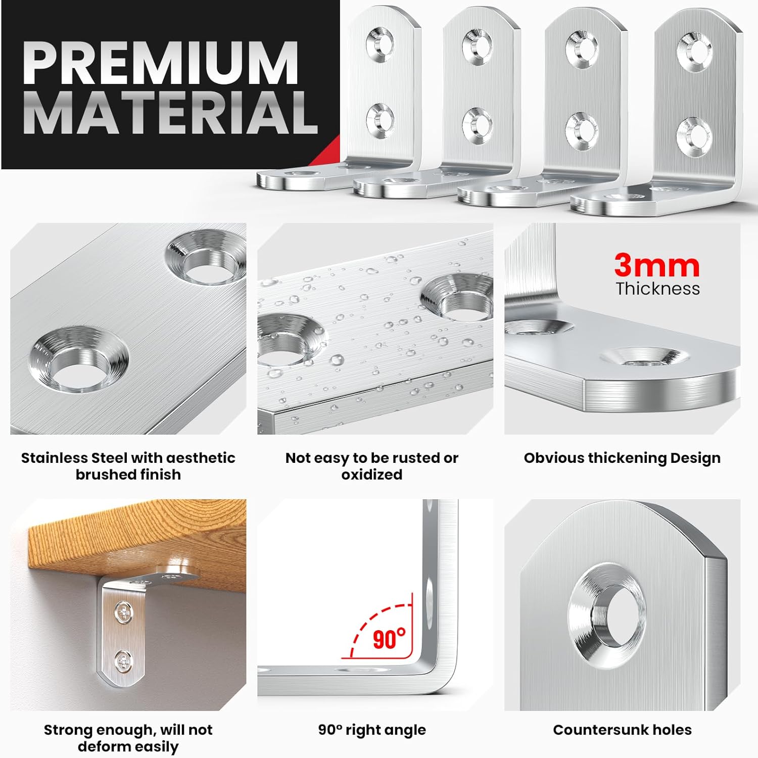8-Pack Heavy Duty Corner Brace - Corner Bracket Angle review and price