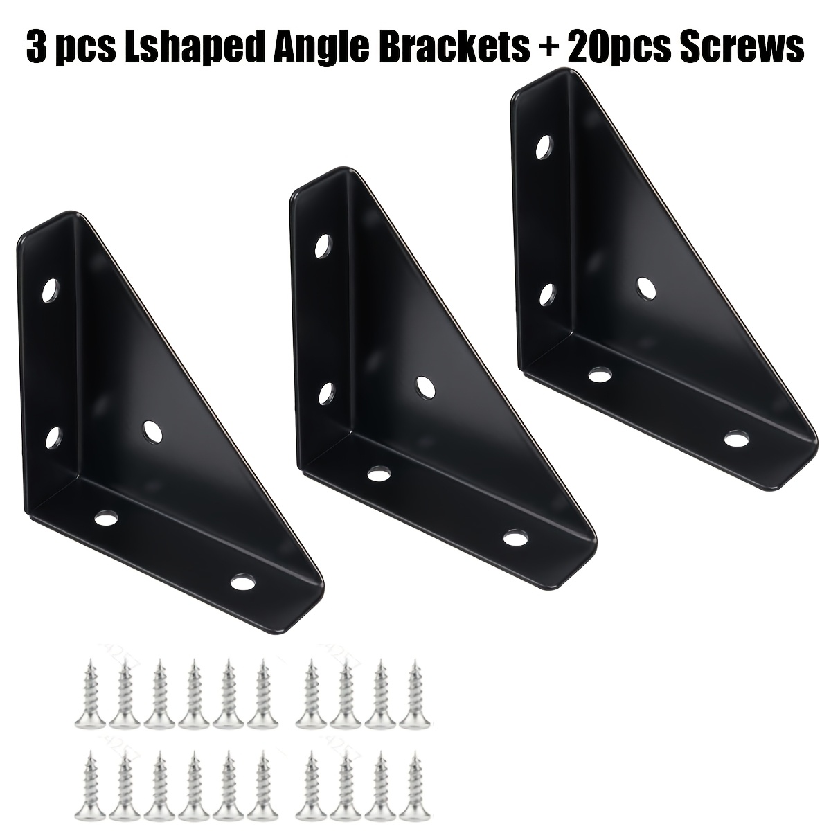3X heavy-duty iron L-shaped co - Corner Bracket Angle review and price