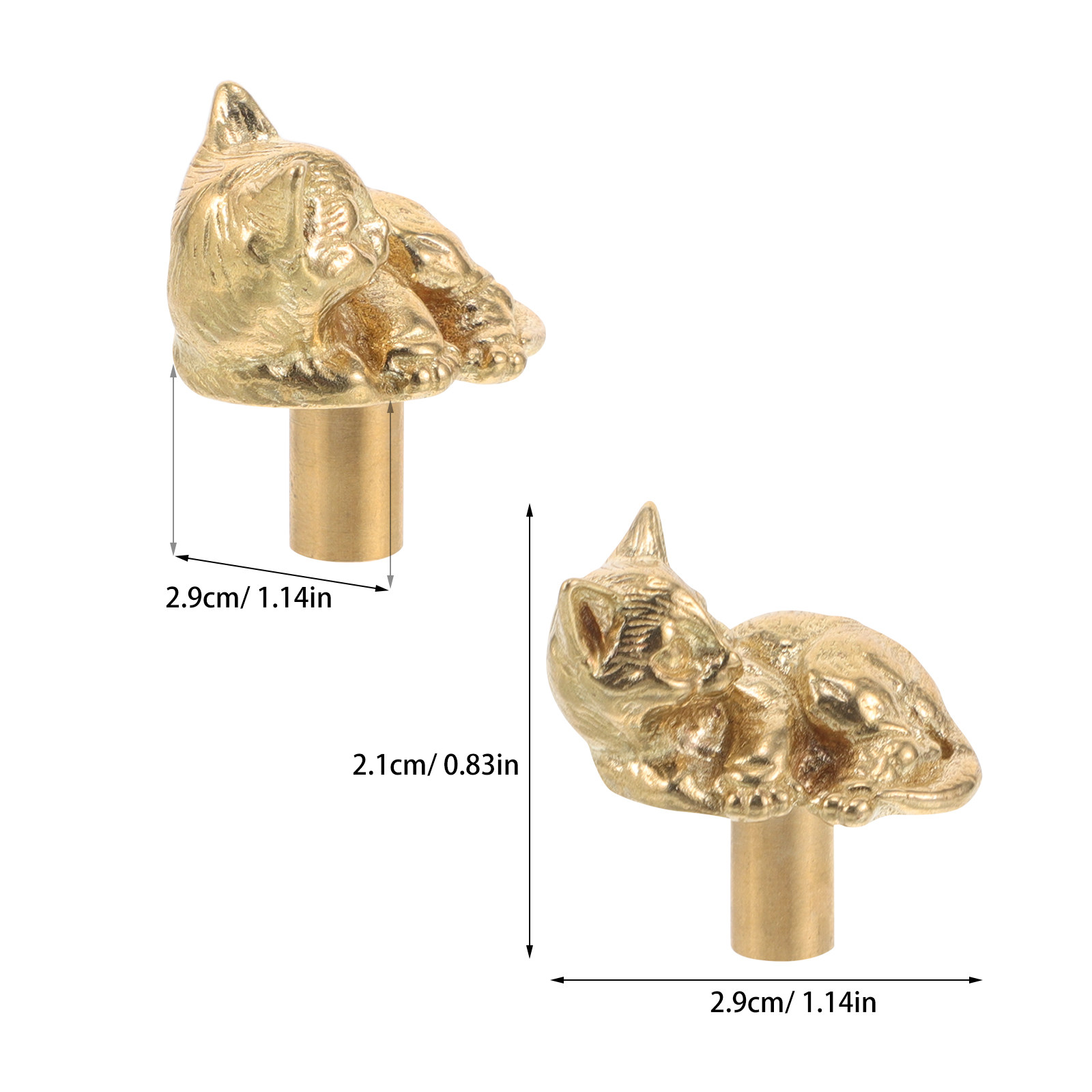 Cat Brass Door Handle Unique D - Unique Furniture Hardware review and price