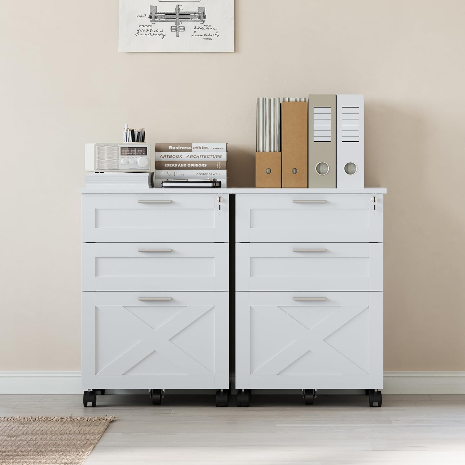 3-Drawer Rolling File Cabinet  - Office Furniture Hardware review and price