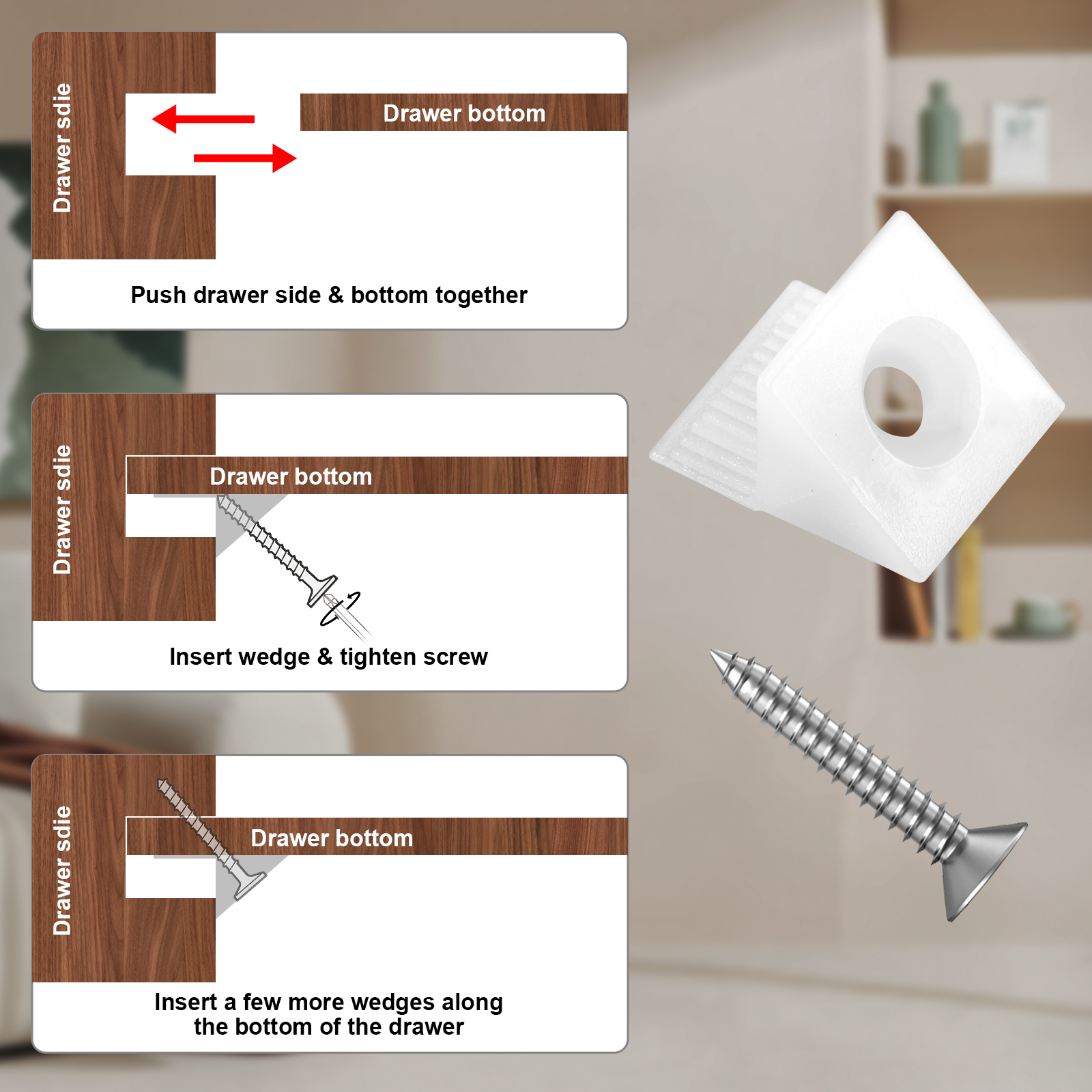 60set Repair Fixing Drawer Che - Furniture Hardware Fixing Screws review and price